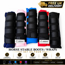 AMIDALE HORSE STABLE BOOTS / WRAPS, SET OF FOUR IN 5 BEAUTIFUL ALL COLOUR