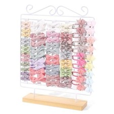 Bow Holder Bow Organizer for Girls, Baby Hair Clips Storage Stand, White A