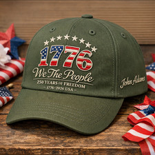 Custom Embroidered 1776 We The People 250 Years of Freedom USA Patriotic Hat