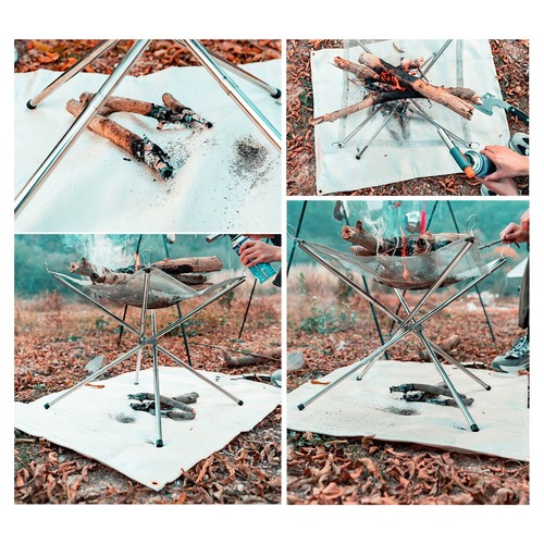 Feuerfeste Campingmatte Wärmedämmung Verbrühschutz 500 °C Verwendung Fiberglas FA - Bild 7 von 22