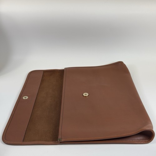 Vintage Leather Business Portfolio Merrill Lynch Embossed Logo Briefcase Case - Picture 9 of 20