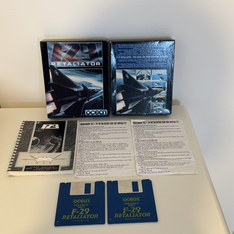 Commodore Amiga. F29 Retaliator . Tested and Working.