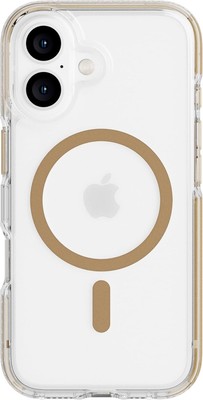 Tech21 Evo Crystal MagSafe Case For Apple iPhone 16 (Clear/Gold)