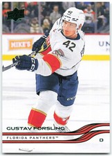 2025-26 Upper Deck Series 1 Holiday SP Green Foil #71 Gustav Forsling Florida