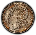 1898-O $1 Morgan Silver Dollar - PQ Original Colorful Toning - BU - SKU-D7578