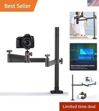 ULANZI Camera Desk Mount Stand with Flexible Arm, Overhead Mount, 360 Ball H...