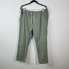 Marine Layer Jogger Pants Size XL Saturday Slim Fit Mens Green Elastic Waist