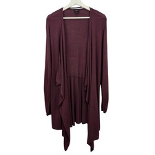 Torrid Women’s Burgundy Drape Front Cardigan Size 3 3X