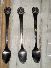 Set Of (3) 2007 Gerber Oneida Stainless Baby Spoon Monogrammed “Oliver”