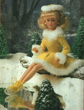 SKATING OUTFIT FASHION DOLL DIGEST SIZE CROCHET PATTERN INSTRUCTIONS