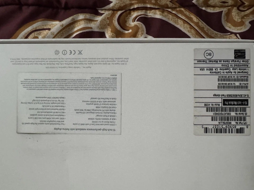 MacBook Pro 15"(256GB SSD, Intel Core i7-3615QM X4, 2.3GHz, 8GB RAM, NVIDIA... - Image 3 of 4