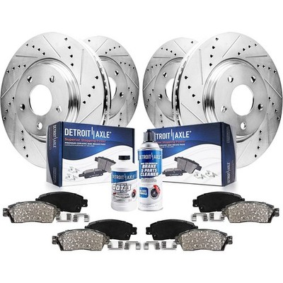 Front Rear Drilled Rotors Brake Pads for Dodge Ram 1500 Aspen Durango SALE