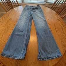 RE/DONE Wide Leg Jeans 29 Inseam Mid High Rise Women's 27