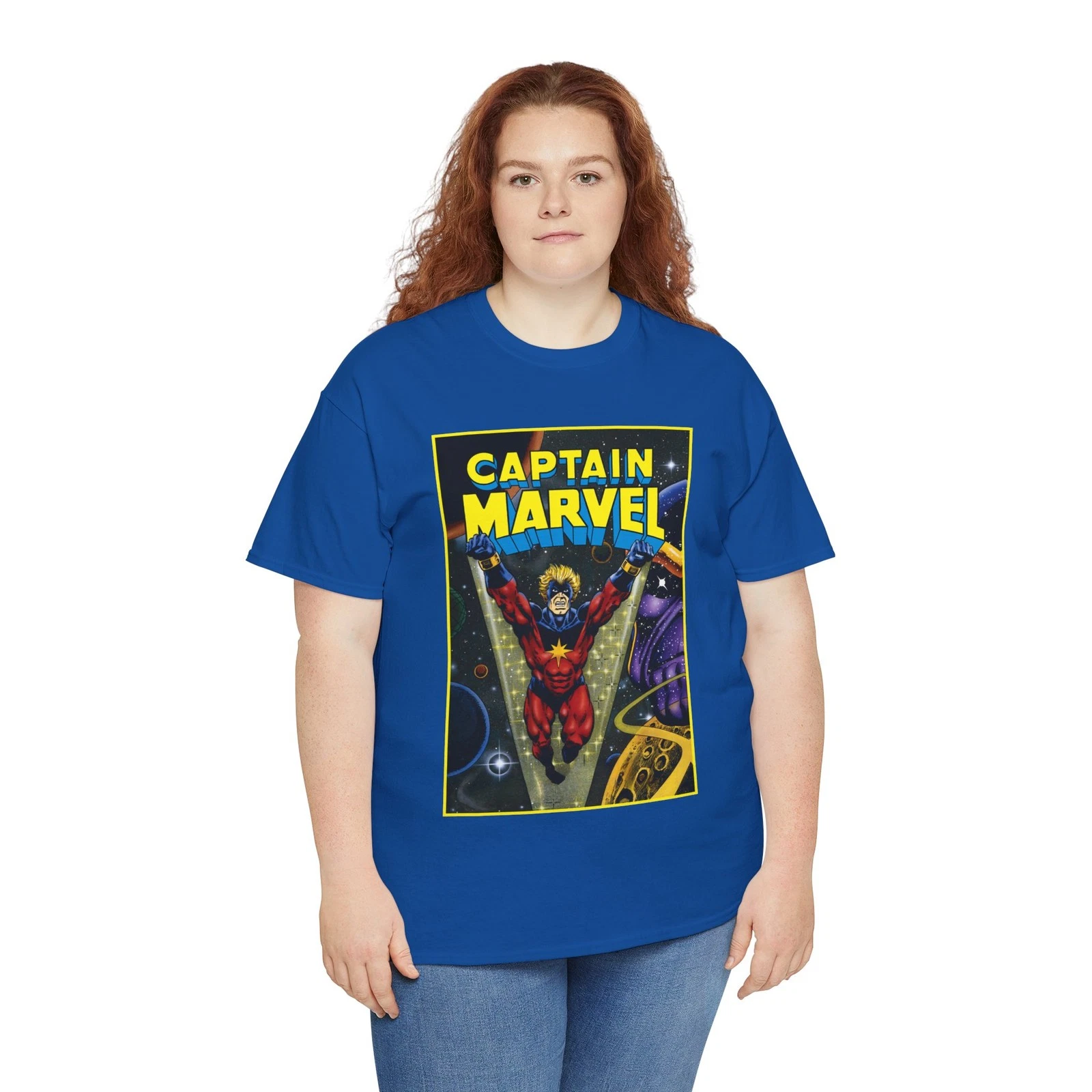 Captain Marvel T-Shirt - Jim Starlin Art - Mar-Vell - Thanos - Marvel Comics