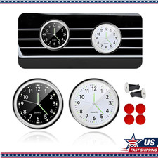 Mini Round Luminous Car Clock 2 Pcs Self-adhesive Dashboard Clock Vehicles Mini Round Luminous Car Clock 2 Pcs Self-adhesive Dashboard Clock Vehicles