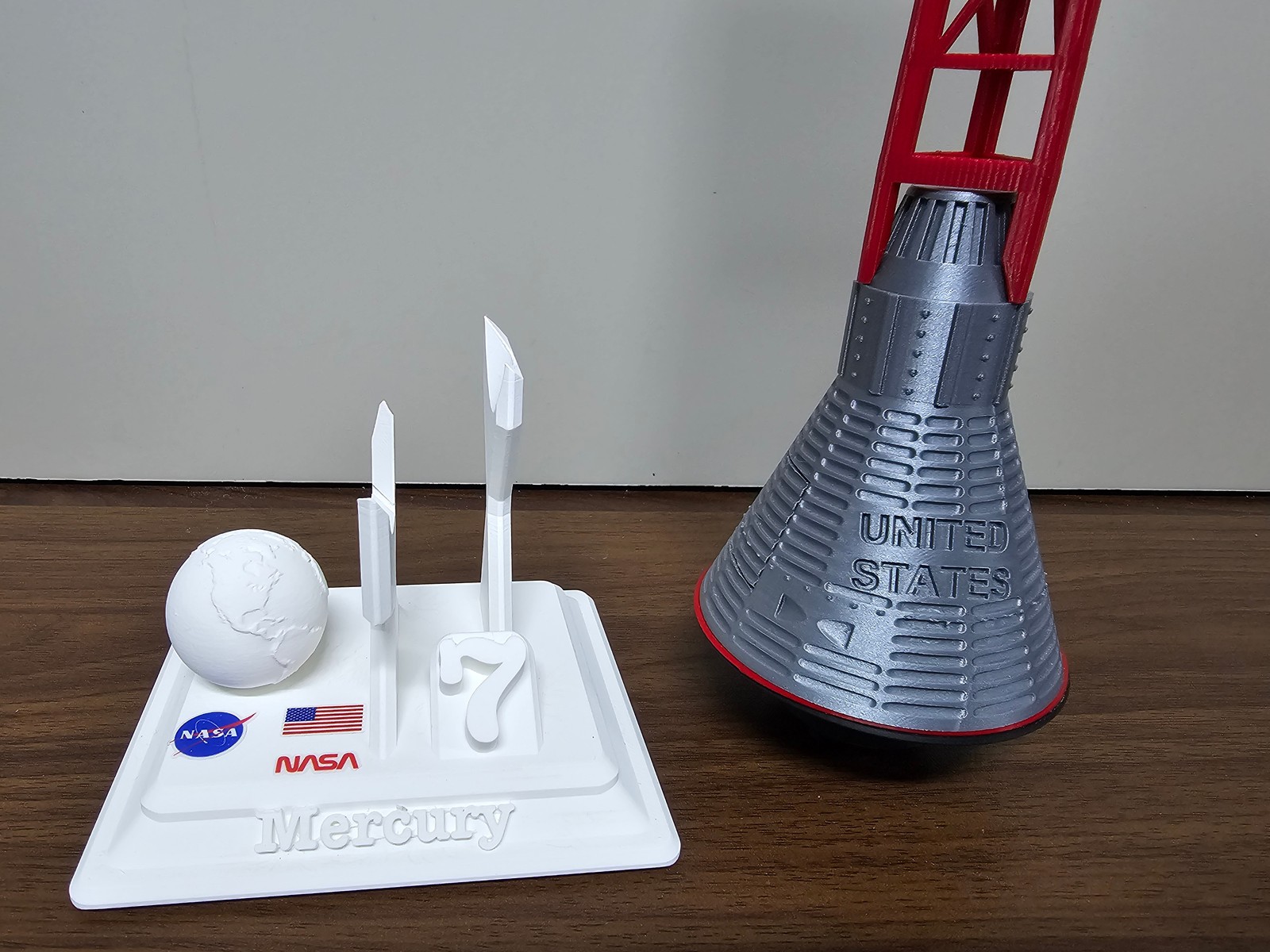 1:24 NASA Mercury-Redstone Launch Vehicle Rocket 3D Model Finished Painted