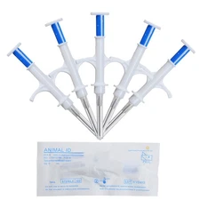 5PCS 2.1x12mm Universal Standard Pet Microchip 134.2kHz ISO11784/5 FDX-B Pet ...