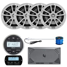 JBL PRV175 Bluetooth Receiver, Wired Remote, 4X 6.5" Speaker, Amp, Wire, Antenna