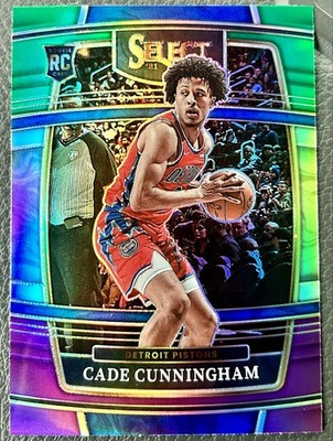 2021-22 Panini Select - Concourse Cade Cunningham #11 Green White Purple Rookie