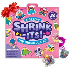 28 PC DIY Shrinking Art Kit for Kids, 20 Plastic Pre Cut Charms and More, No ...
