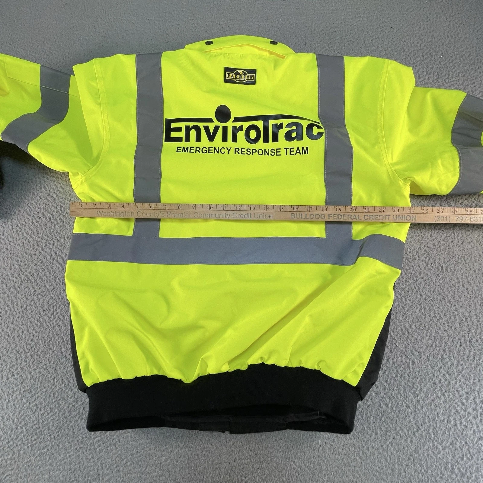 Radians Radwear Hi Vis Reflective Jacket Mens Medium Yellow Workwear Bomber image 10