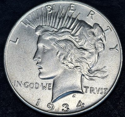 1934 PEACE DOLLAR INCREDIBLE  GEM QUALITY.