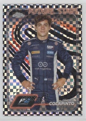 2024 Topps Chrome Formula 1 Checker Flag Refractor Franco Colapinto #24 1i3m