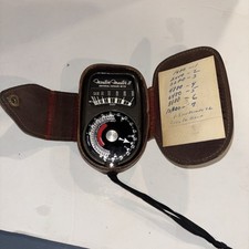VTG Weston Master II Universal Exposure Meter Model 735, Original Leather Cas V1