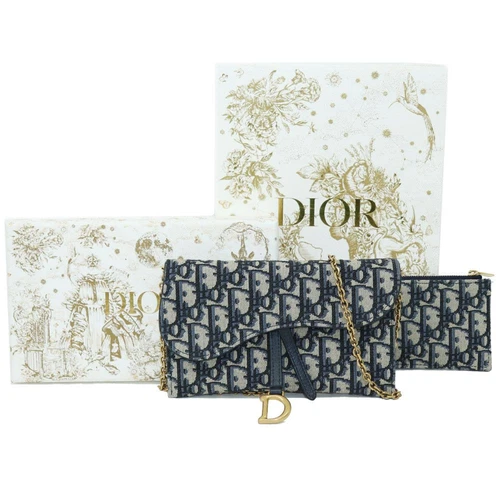 Portefeuille selle oblique Dior sur chaîne avec chaîne amovible 2022 71160192