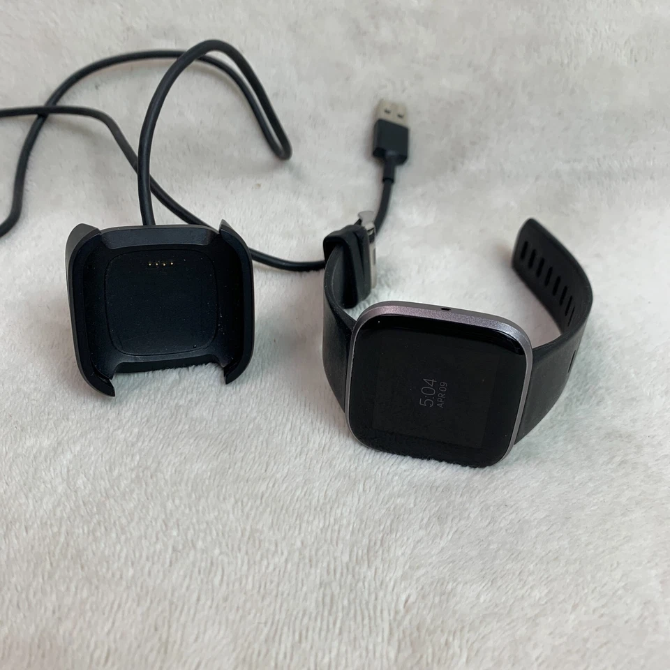 Fitbit Versa 2 Activity Tracker Smart Watch Black w/ Charger - Image 2 of 4