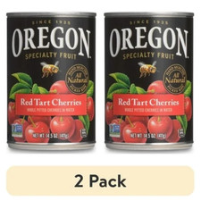  2 Pack Oregon Fruit Red Tart Cherries in Water, 14.5 Oz Can