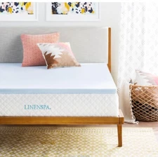 Linenspa LS20QQ30GT GEL Infused Memory Foam Mattress Topper Size Twin XL