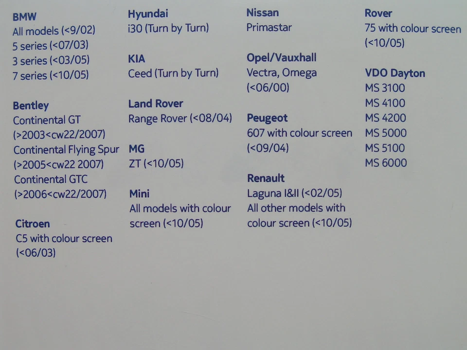 CD NAVIGATION SPANIEN 2015 BMW KIA RENAULT ROVER VDO NISSAN OPEL PEUGEOT MG MINI - Bild 2 von 2