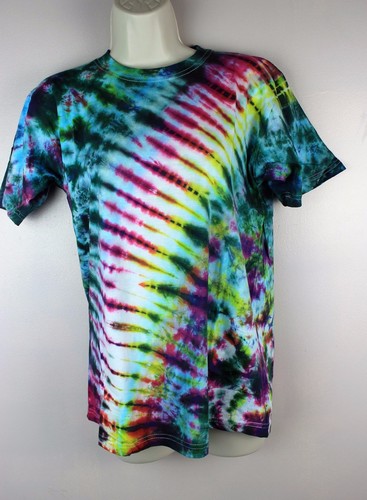 S-5XL Tie Dye T-Shirt Top Retro Festival Batik Rave Tye Die T Shirt Nepal TD1 - Afbeelding 1 van 3