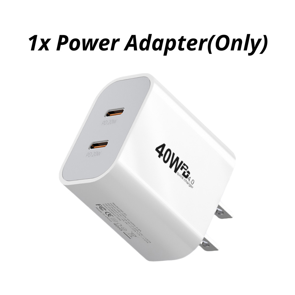 For iPhone14 13 12 11 XR Fast Charger 40W Power Adapter Block Type C USB C Cable