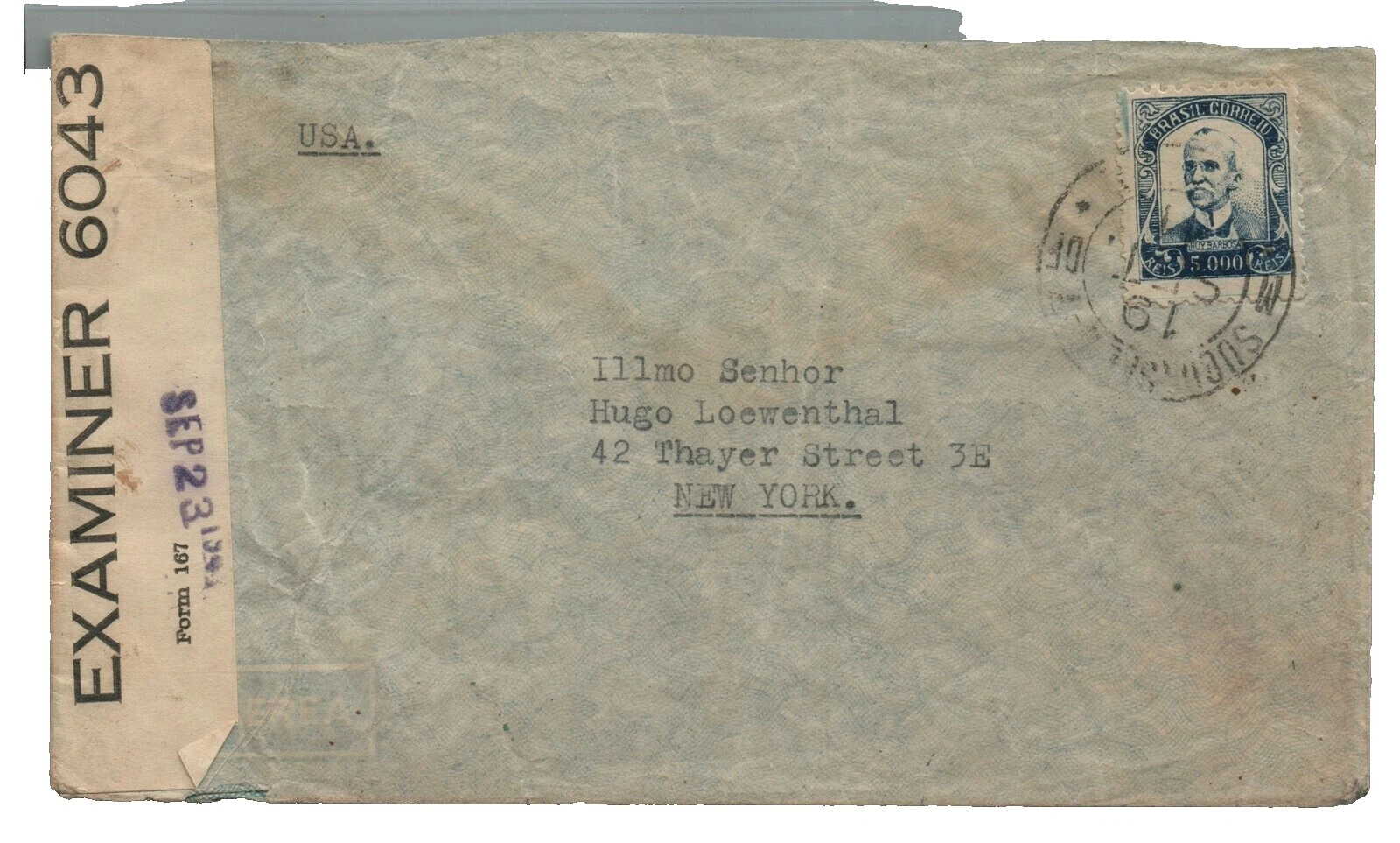 Capa da Segunda Guerra Mundial Selos Brasileiros