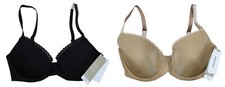 Calvin Klein Seductive Comfort Underwire Lace Accented Women's Demi Bra NWT