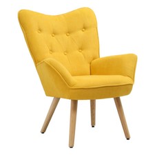 Small Wing Back Armchair Lounge Single High Back Sofa Living Room Fireside Chair