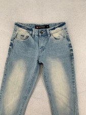 South Pole Jeans Girls Size 12 Straight Leg Light Wash 100 Cotton Denim Blue
