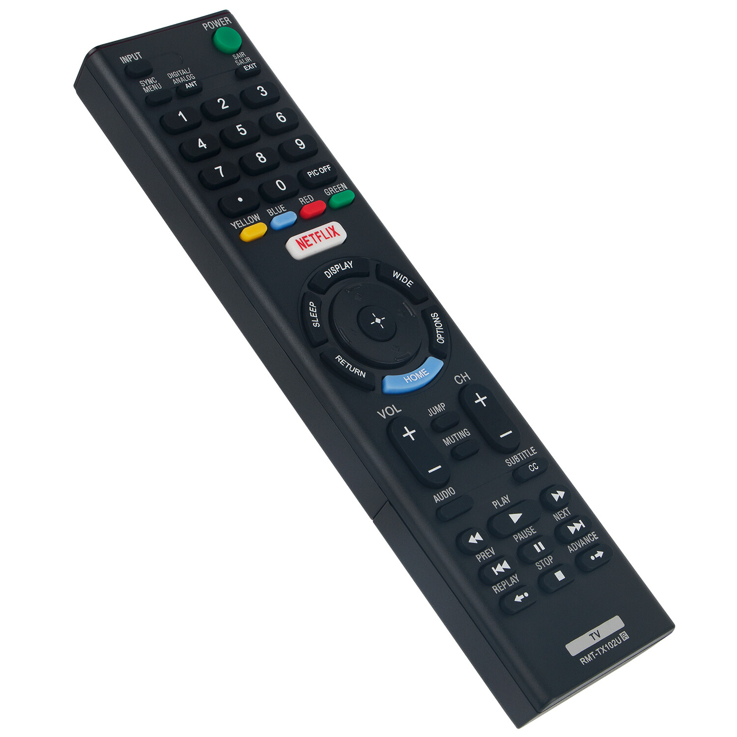 RMT-TX102U Replace Remote for Sony TV KDL-55W650D KDL-48R510C KDL-32W600D
