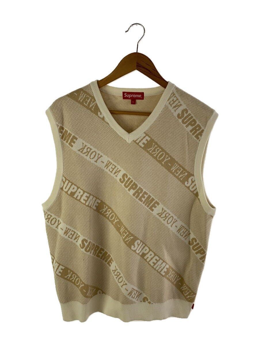 Supreme Knit Vest (Thin 22SS STRIPE SWEATER L COTTON Beige Supreme Knit Vest (Thin 22SS STRIPE SWEATER L COTTON Beige