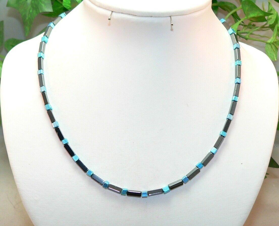 Collier Würfelkette Cube Gris - Bijou Fait Main En Allemagne, Réglable