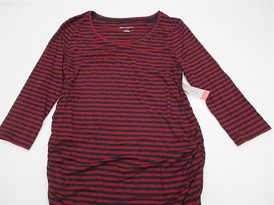 LIZ LANGE MATERNITY Dress Women's Size L Fitted Red Striped Bodycone New |  eBay