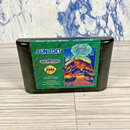 Beauty and the Beast: Roar of the Beast (Sega Genesis, 1993) CARTRIDGE & CASE - Picture 3 of 6