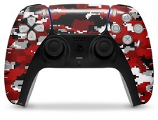 Skin Sony PS5 Controller WraptorCamo Digital Camo Red