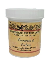 1 oz Evergreen & Embers Athonite Style Incense Christmas Holiday Resin Orthodox