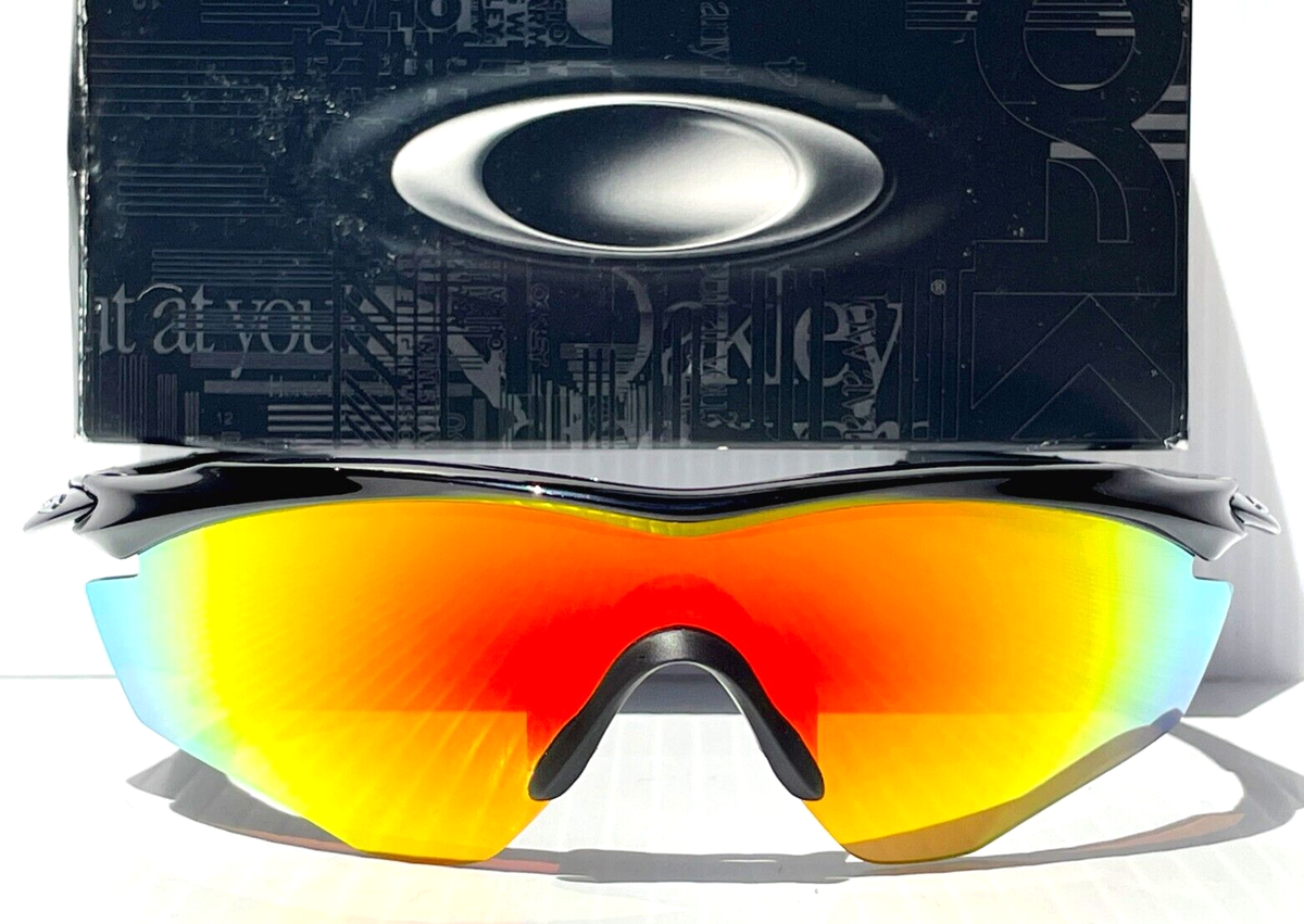 OAKLEY M2 FRAME XL Shiny Black w POLARIZED Galaxy Ruby Mirror
