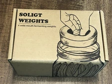 Soligt Fermenting Weights Set of 4 Wide Mouth 2.76" x 0.98" NEW Canning