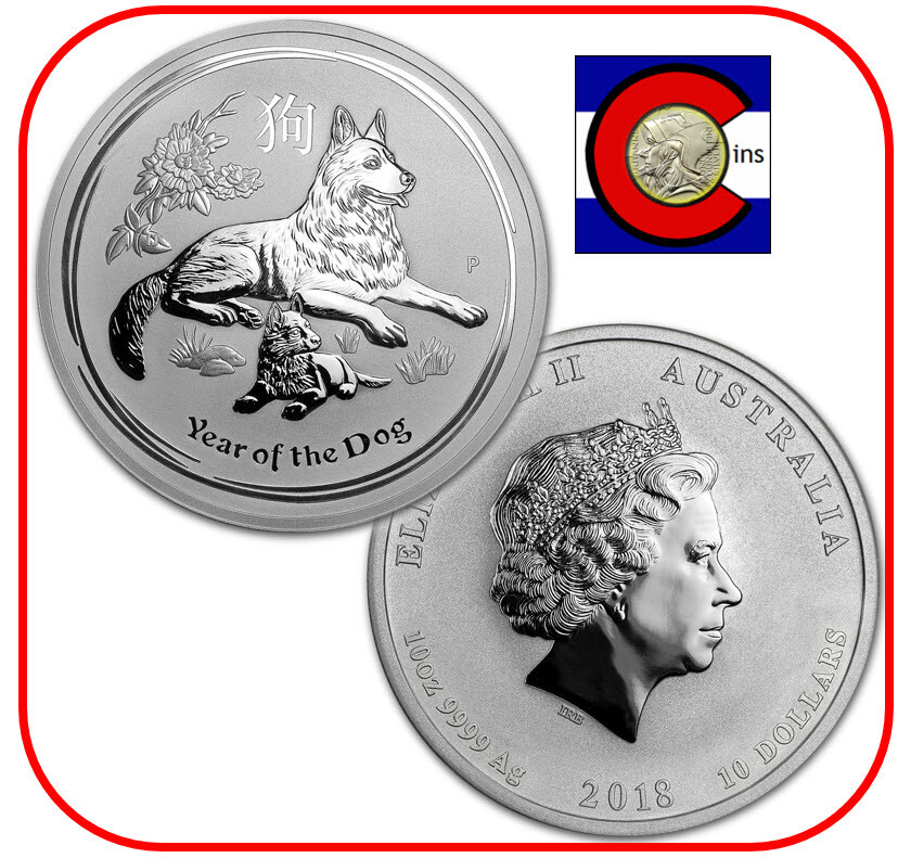 Australian LUNAR 銀貨 year of the dog 2018 【公式通販】