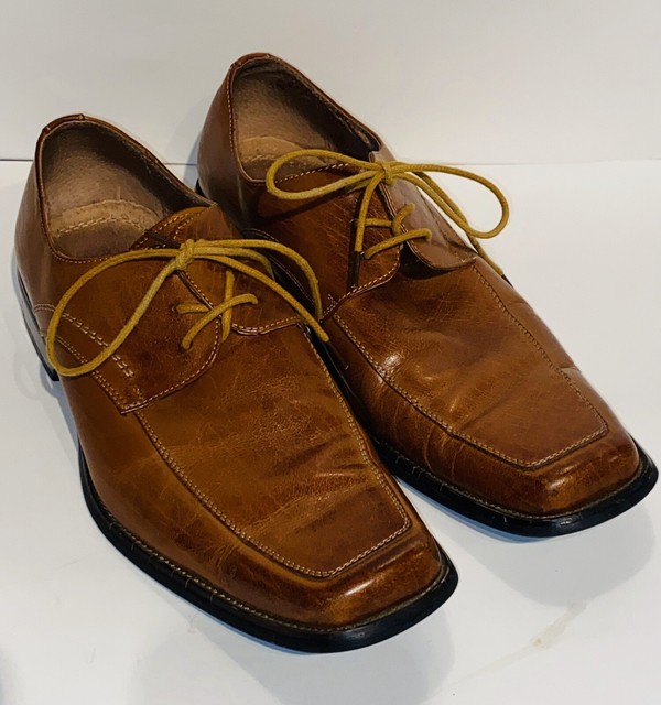 Fratelli Select Men’s Size 8 1/2 M Brown Leather Lace Up Shoes Dress eBay
